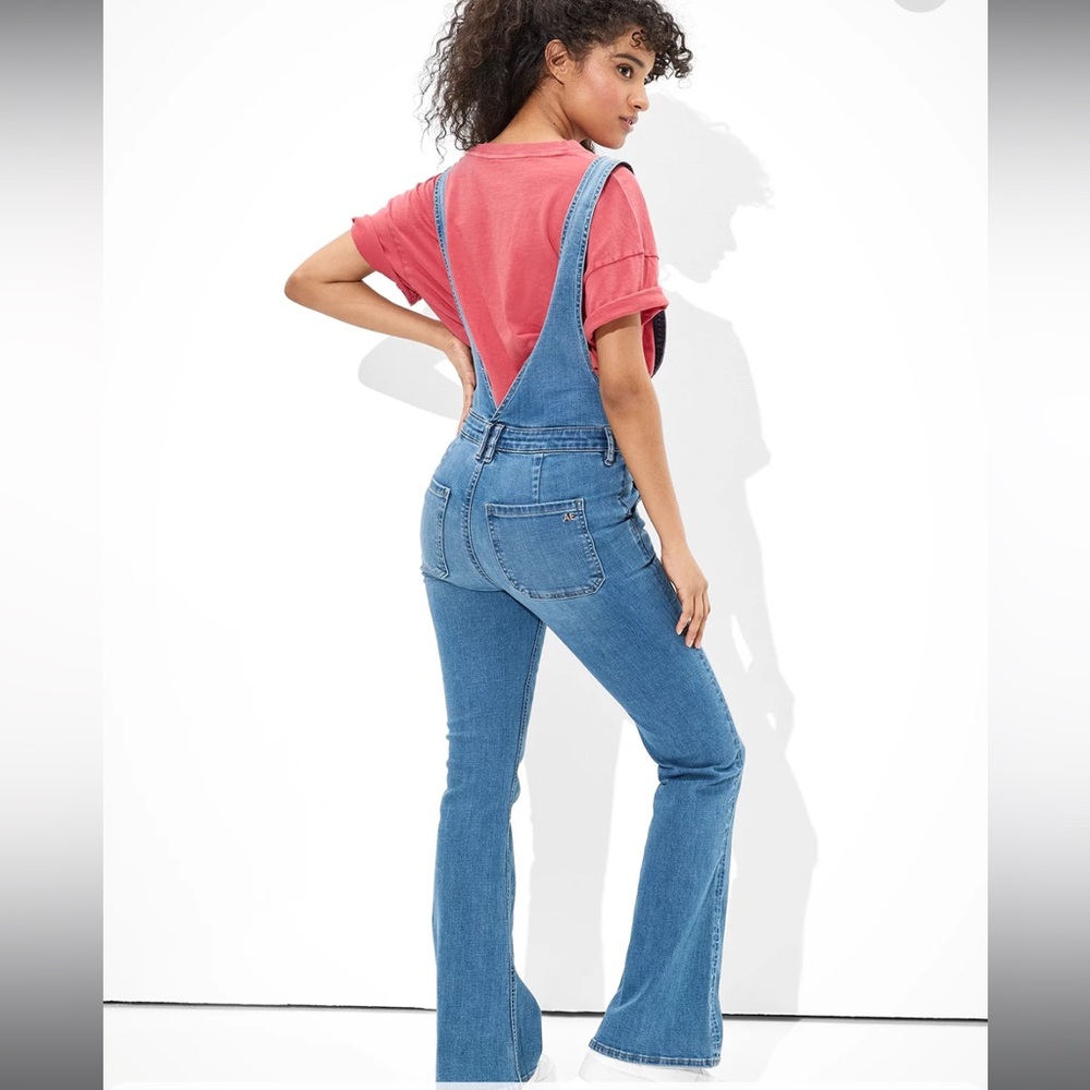 American Eagle Denim Flare Overalls 10 - Picture 12 of 12